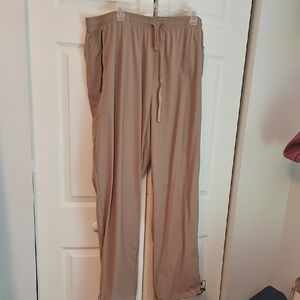 Tan Joggers with Relaxed Fit and Elastic Waistband